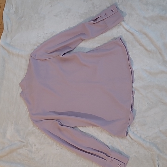 Muted Pink Pussy Bow Blouse - Picture 3 of 3